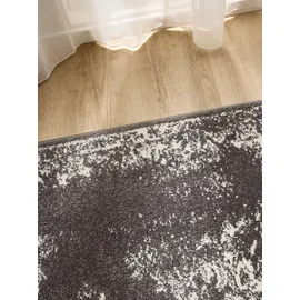 benuta Basic Teppich Sia - Grau, 300x400 cm, - Kunstfaser - Rechteckig, & Im Style: Vintage, Boho-style, Retro - pflegeleicht, für Wohnzimmer Schlafzimmer