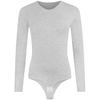 Evoni Body Langarmbody Thermobody Rundhals grau S(36)