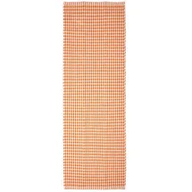 Homescapes Vichy-Karo Teppichläufer 66 x 200 cm Orange/Weiß