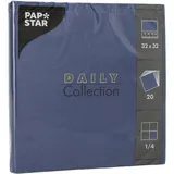 Papstar Servietten Daily Collection dunkelblau 2-lagig 16,0 x 16,0 cm 20 St.