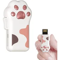 Niedlicher USB-Flash-Laufwerk, Katzenfuß-Plakette, Mini-Daumen-Laufwerk, USB 2.0, Tier-Speicherstick, Cartoon-Stift, Reißverschluss, wasserdicht, U-Disk