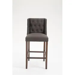 CLP Barhocker Cassandra Stoff Antik-dunkel dunkelgrau