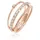 Elli Ring 925 Sterling Silber Ring Set in Rosa | Gr.: 52