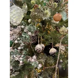 Kaemingk Weihnachtsbaumkugeln Glas 8 cm 6 Stück schwarz Ø aus - 6er Set