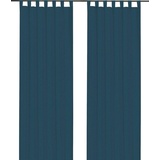 Weckbrodt Vorhang »Vito«, (1 St.), Schlaufenschal, Gardine, blickdicht, Microvelour, Unifarben, blau