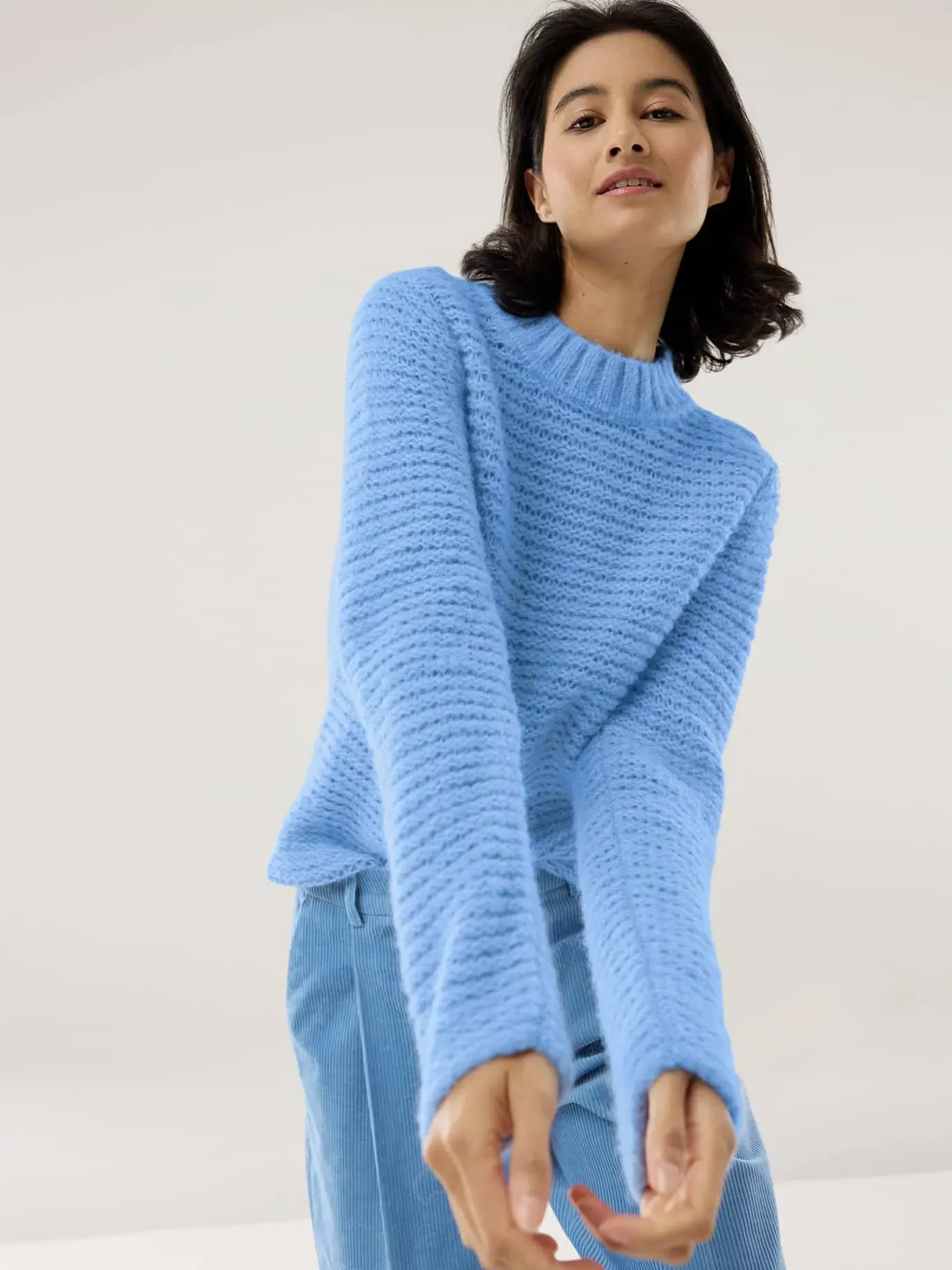 Walbusch Damen KERO Alpaka-Pullover Blau