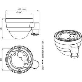 Beg Brück Electronic Präsenzmelder DALI-SYS PD4-DALI-SYS-GH-AP