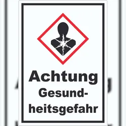 HB-Druck Aufkleber Gesundheitsgefahr Sensibilisierung der Atemwege A8 (52x74mm)
