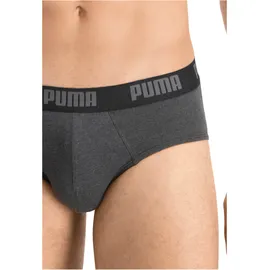 Puma Basic Slips dark grey melange/black M 2er Pack