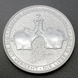 Silbermünze 1oz Tempus Fugit ? Armor Manet 2020 Ottifanten ? Kissing Ottifants (Tuvalu)