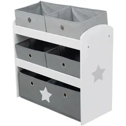 roba Spielregal »Stars« - 63,5x29,5x67cm - weiß - Holz