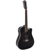 Dimavery DR-612 Westerngitarre 12-saitig, schwarz