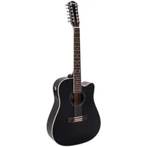 Dimavery DR-612 Westerngitarre 12-saitig, schwarz