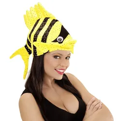 Gelb-Schwarze Tropic Fish Mütze - OS