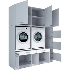 laundreezy Mehrzweckschrank-Set 186 x 238 x 68 cm Weiß
