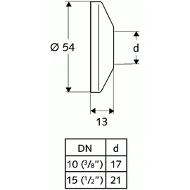 Schell Standard-Schubrosette 1/2'