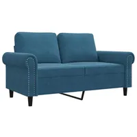 VidaXL 2-Sitzer-Sofa Blau 120 cm Samt