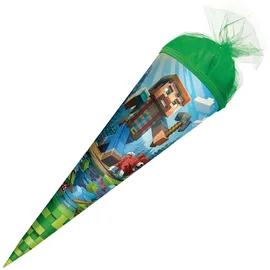 ROTH Motiv-Schultüte, Block Game, 22 cm, rund, Tüllverschluss