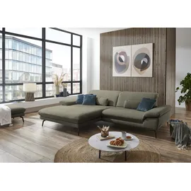 die planbar Eckcouch Polyester L-Form mit Kopfteilverstellung 3-Sitzer Grün