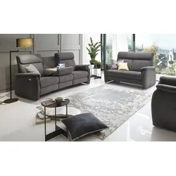 DeLuca Trapezsofa  Melly ¦ grau ¦ Maße (cm): B: 226 H: 107 T: 97.0