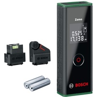 Bosch Laserentfernungsmesser Zamo Set mit Rad-& Laser-Linienadater (bis 20m einfach & präzise messen, 3. Gen.)