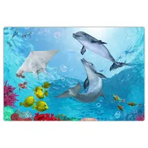 cover-your-desk.de Schreibtischunterlage Delfine unter Wasser, in Blau (L)60 x (B)40 | Gr.: onesize