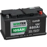 Autobatterie WINTER 12V 105Ah Starter Batterie ersetzt 90Ah 92Ah 100Ah 110Ah