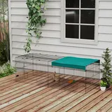 Kaninchenkäfig Mit Dach Für Drinnen Und Draußen, Gehege Für Kleintiere, Chinchillas, Hühner, Grün