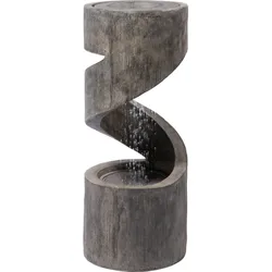 Dobar Polyresin-Brunnen mit Pumpe und LED ́s, rund
