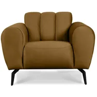 KONSIMO® Sessel RUBERO mit breiten Armlehnen, Gewebe mit wasserabweisenden Eigenschaften,modernes Design gelb