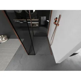 Mexen Kioto Walk-in Duschwand 110 x 110 x 40 cm, schwarzes Muster, roségold - 800-110-110-221-60-70- - Mexen