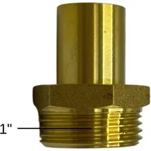 feueranker Rohrstutzen 1 Zoll x 22 mm DN20 Rohranschluss Flachdichtend Messing