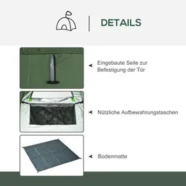 Outsunny Duschzelt Polyester Stahl 126L x 124B x 189H cm