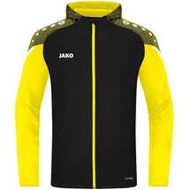 Jako Kinder Kapuzenjacke Performance Schwarz/Soft Yellow, 128