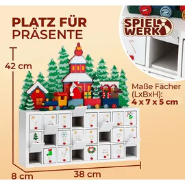 DEUBA Adventskalender zum Befüllen Winterlandschaft 24 Türchen
