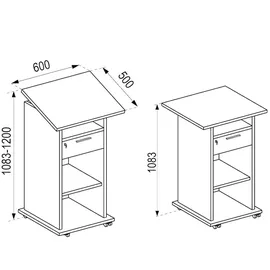 VCM Schreibtisch, Melta 60 x 50 x 120 cm