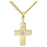 JuwelmaLux Kreuzanhänger JuwelmaLux Anhänger 333 Gold Kreuz mit Zirkonia JL20-02-0013 (1-tlg)