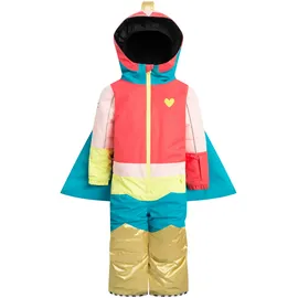 WeeDO FUNWEAR Schneeanzug LOVE POWDO, Größe 92/104 in petrol gelb pink), petrol gelb pink