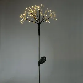 MARELIDA LED Solarstab Feuerwerk Gartendeko Gartenstecker 80cm schwarz