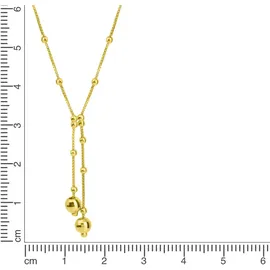 FIRETTI Kette mit Anhänger Y-Kette mit Kugeln goldfarben