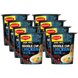 MAGGI Noodle Cup Chicken Taste Fertiggericht 8 x 63,0 g