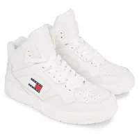 Tommy Jeans Sneaker »TJM BASKET MID TOP«, mit seitlicher Logoflagge Gr. 43, ecru, , 81358808-43