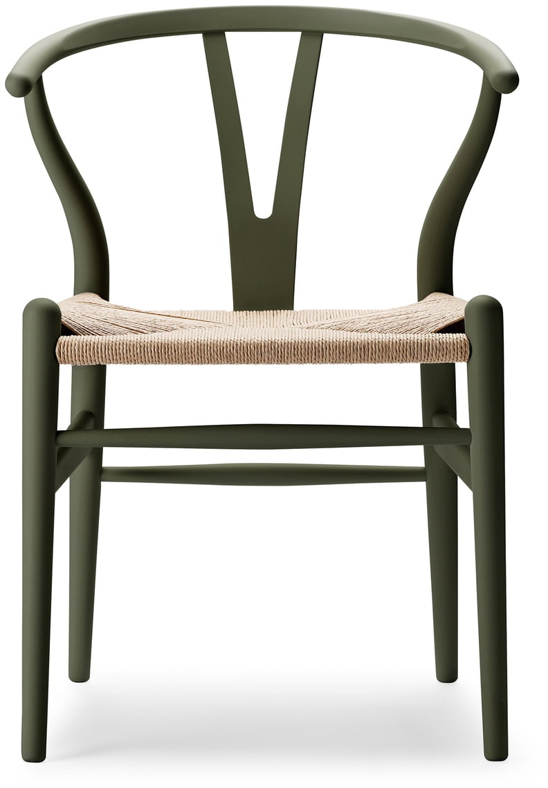 Carl Hansen - CH24 Soft Wishbone Chair Ilse Crawford, Buche soft seaweed / Naturgeflecht