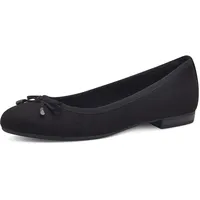 Marco Tozzi Damen Ballerinas mit Schleife Vegan, Schwarz (Schwarz),
