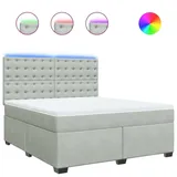 vidaXL Boxspringbett 180 x 200 cm Hellgrau