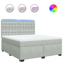 vidaXL Boxspringbett 180 x 200 cm Hellgrau