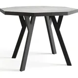 WFL GROUP Esstisch, Hellgrau, Rund, 100x76x100 cm, Esszimmer, Tische, Esstische