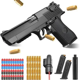Schaumstoffblaster Spielzeug Pistole Soft Foam Bullet 14 Schwarz