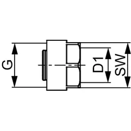TECE TECEflex Klemmverschraubung, für TECEflex Mehrschichtverbundsrohr, 713314, 713314