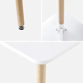 sweeek - Skandinavischer quadratischer Esstisch 70 cm + 2 Stühle